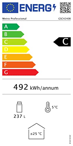 METRO Professional Getränkekühlschrank (GSC4240B): 237L, 110W