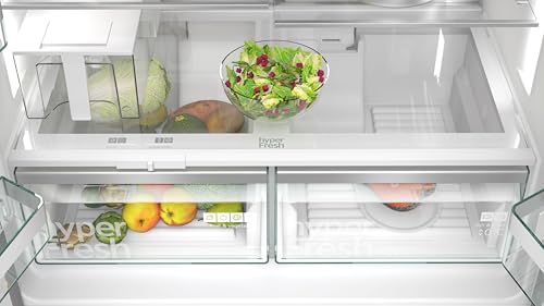 SIEMENS (KF96IAPEA) iQ500 NoFrost Smarter French-Door Kühlschrank: Eis- und Wasserspender, Anti-Fingerprint