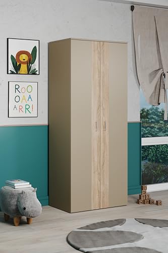 Babyzimmer-Set 'BERRY' mit 3-fach Lattenrost, Wickelkommode & Kleiderschrank