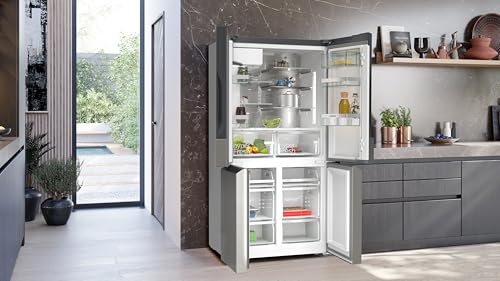 SIEMENS (KF96IAPEA) iQ500 NoFrost Smarter French-Door Kühlschrank: Eis- und Wasserspender, Anti-Fingerprint