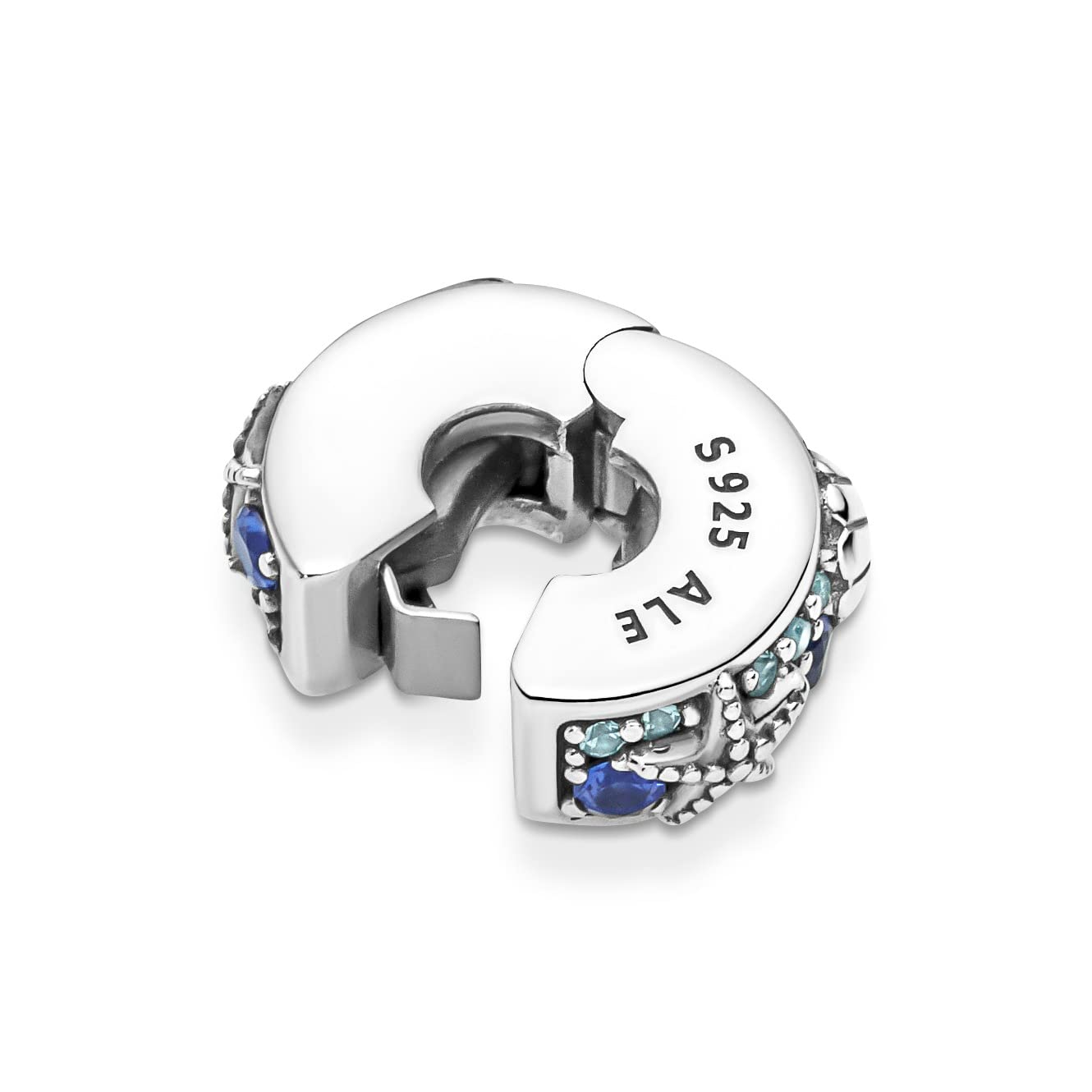 PANDORA Moments Tropical Starfish & Shell Clip Charm in sterling silver with cubic zirconia