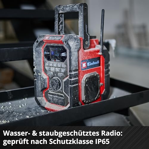 Einhell Cordless Construction Site Radio (TE-CR 18) Li DAB+/FM/BT - Solo Power X-Change without battery