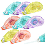 Double-sided adhesive roller set for crafts, school and office (8 pieces - 4 colors)