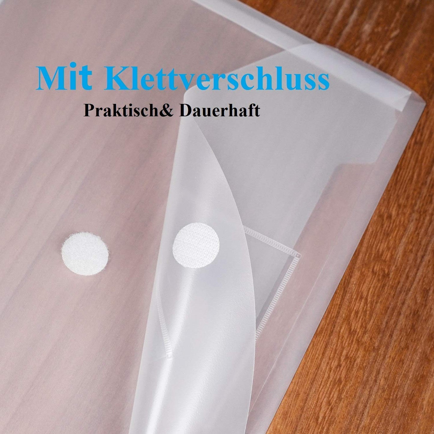 Dokumentenmappen DINA4 (20er-Pack) mit Binderlöcher/Klettverschluss und Etikettentasche