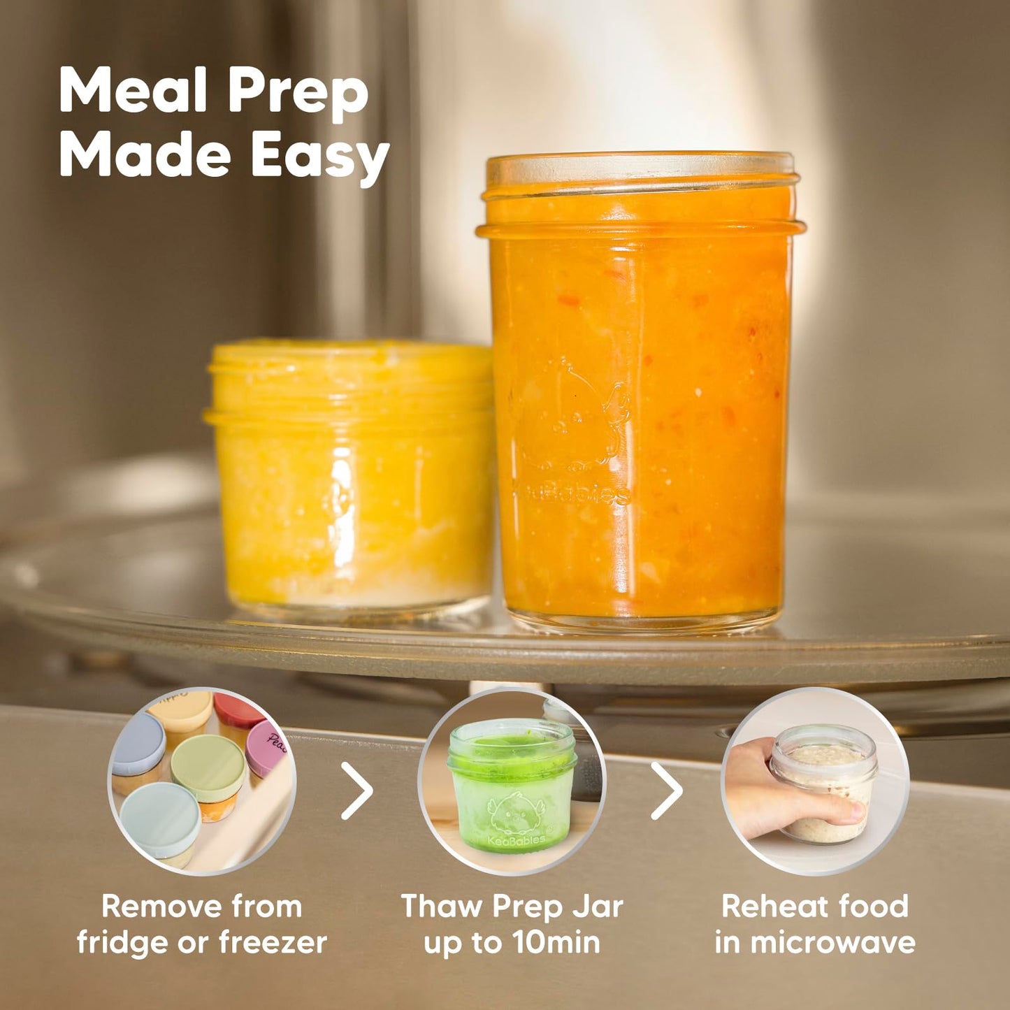 Baby Food Freezing Containers Made of Glass (8 Pack) - Baby Food Storage