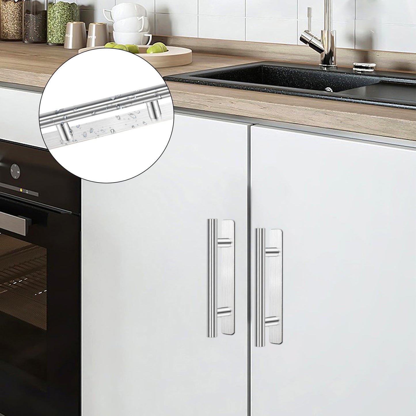 AOROPS Self-adhesive Door Handles | Stylish & practical solution without drilling