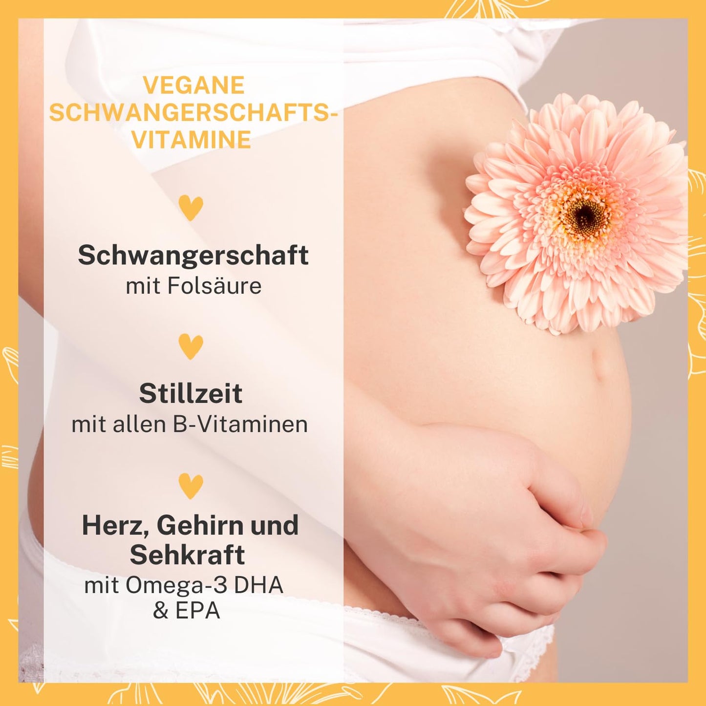 BabyFORTE Pregnancy Vitamins | 180 vegan capsules with folic acid, DHA, EPA, iodine & Co.