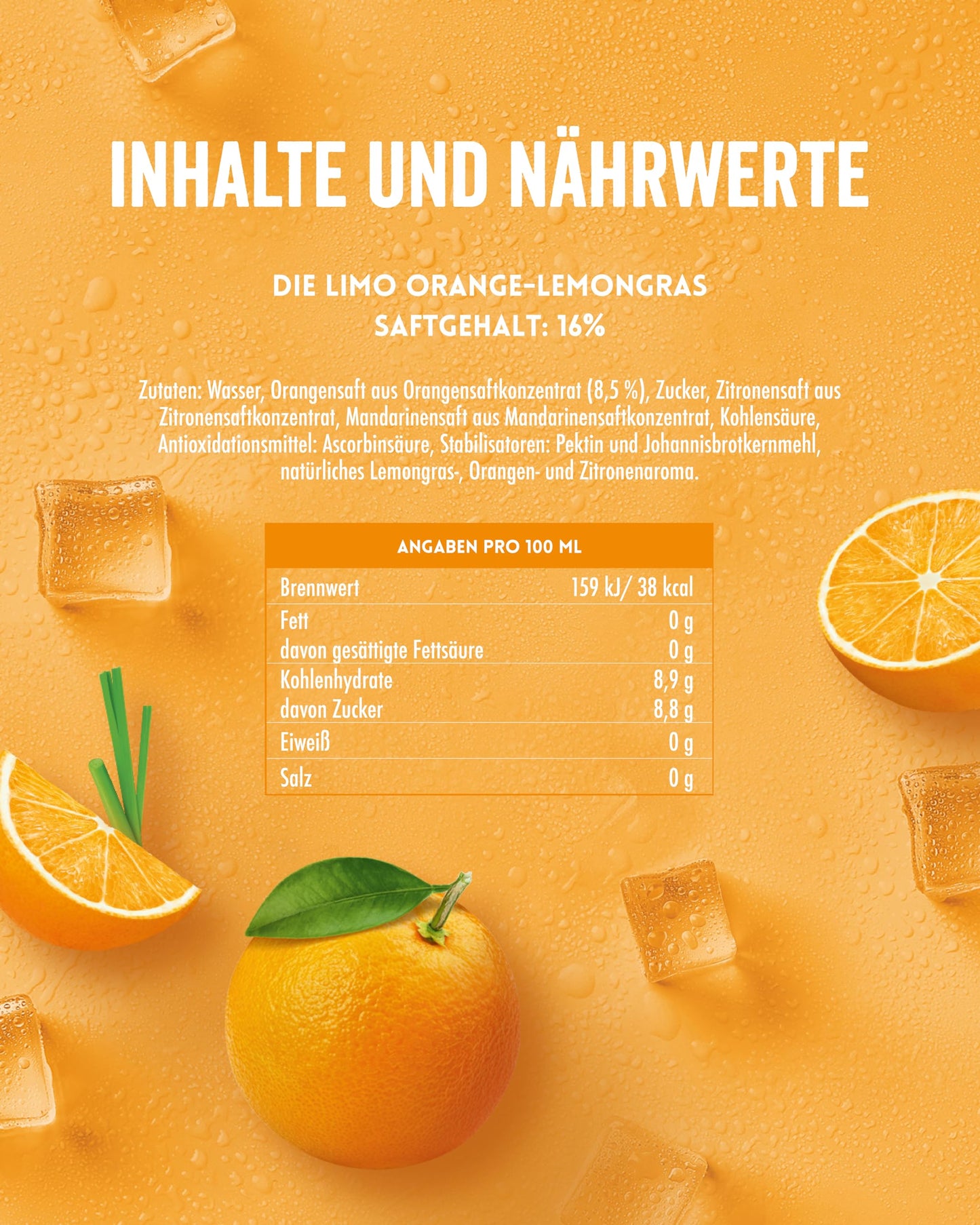 The Limo from granini - Lime-Lemon (6x 0.5L) made from real fruits, Vegan