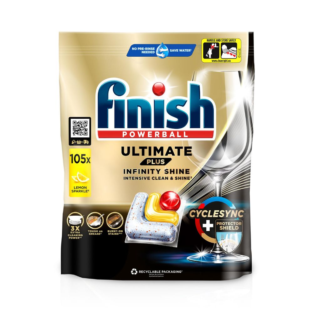 Finish Ultimate Plus Infinity Shine Citrus POWERBALL Geschirrspültabs (105 Caps)