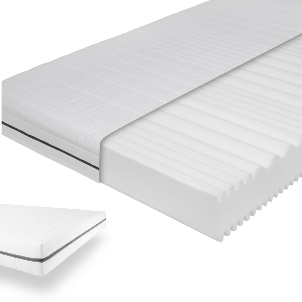 Ergonomic 7-zone cold foam mattress (140x200cm): H2-H3, breathable, height: 15cm