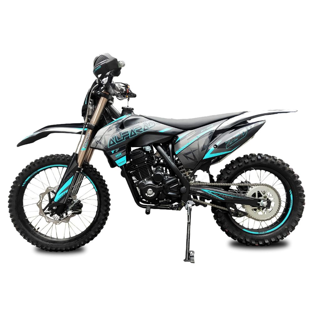 RV-PARTS Alfarad-T7 cross bike: 20.5 hp, 5-speed, electric starter & sports equipment
