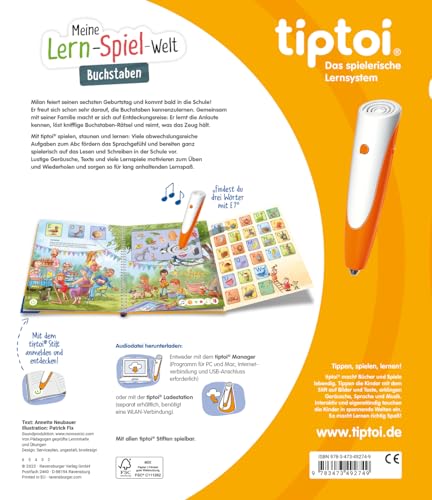 Ravensburger - tiptoi® Meine Lern-Spiel-Welt: Buchstaben Buch für Kinder ab 4 Jahre zum ABC lernen