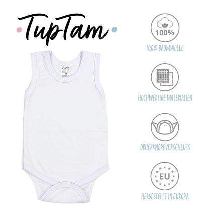 TupTam baby boys' underarm bodysuits in a pack of 5 made of cotton: OEKO-TEX certified