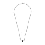 Emporio Armani men's necklace in black polished marble: lobster clasp