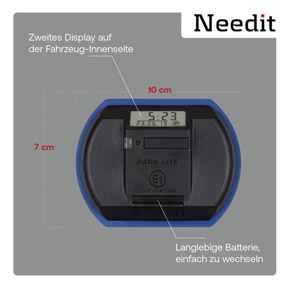 PARK LITE Electronic parking disc approved by the Federal Motor Transport Authority: Digital parking meter with 2 displays