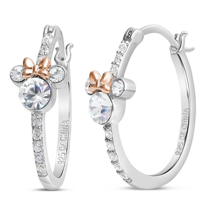 Disney 'Mickey or Minnie Mouse' Edelstahl Damen Ohrstecker mit Cubic Zirkonia