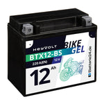 HeyVolt GEL motorcycle battery YTX12-BS: Maintenance-free, vibration-resistant and powerful starting