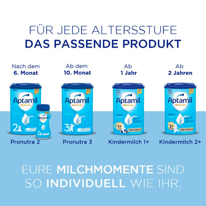 Aptamil Children's Milk 2+ (1x 800g) for growing toddlers - 43 portions of 130ml each