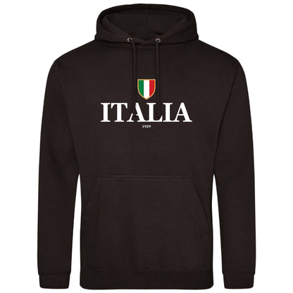 ITALIA Herren Kapuzenpullover mit italienische Flagge in Königsblau