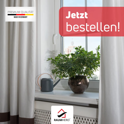 Raumhero Gardinen Rollengleiter (100 Haken & 6 Feststeller) -Weiß- Made in Germany