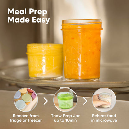 Baby Food Freezing Containers Made of Glass (8 Pack) - Baby Food Storage