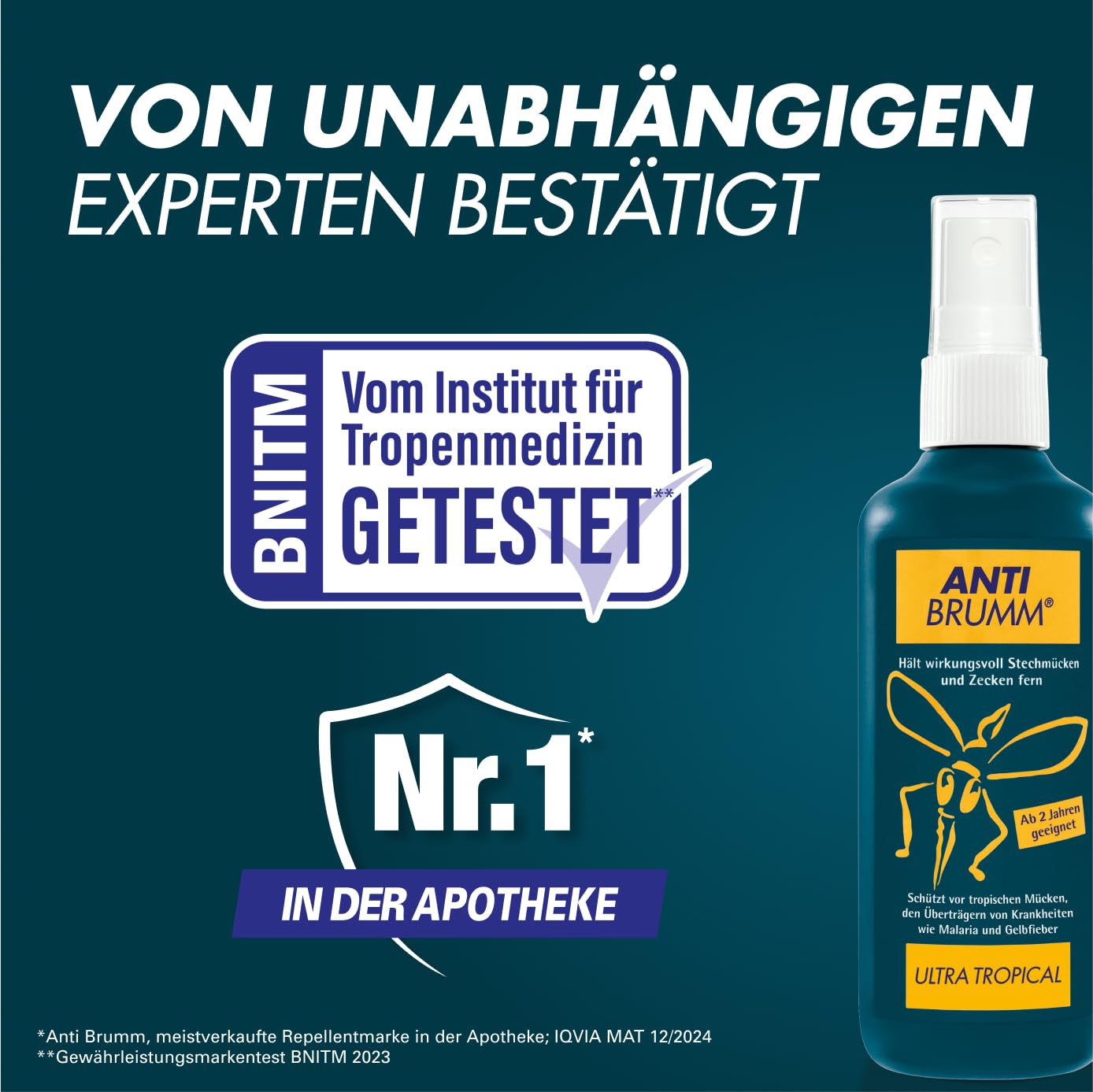 ANTI BRUMM Ultra Tropical Insect Spray (75ml): Strong protection against mosquitoes and ticks
