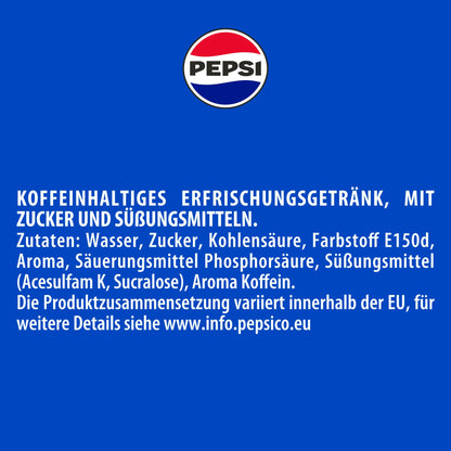 PEPSI COLA - The Original (24x 0.33l): Caffeinated cola in a disposable can