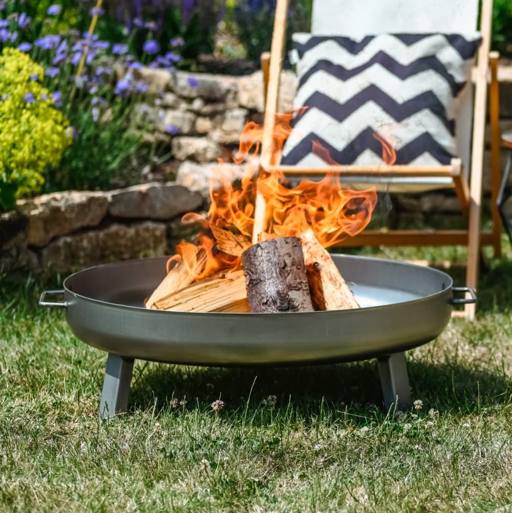 Czaja® Feuerschale 'Bonn' (Ø 80cm) mit Wasserablaufbohrung: Große Feuerstelle für den Garten