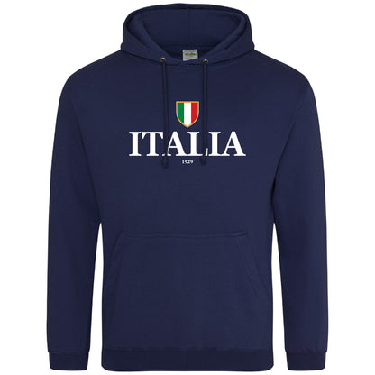 ITALIA Herren Kapuzenpullover mit italienische Flagge in Königsblau