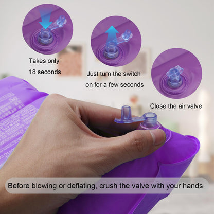 Inflatable Beach Pillow for Swimming, Camping (4 Pack): PVC Travel Pillow