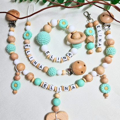Lovely pacifier chain: Personalized baby gift for girls and boys