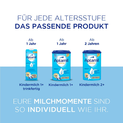 Aptamil Children's Milk 2+ (1x 800g) for growing toddlers - 43 portions of 130ml each