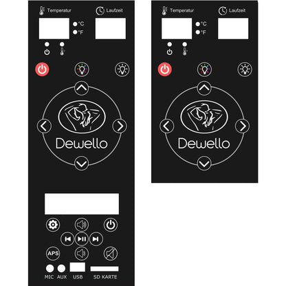 Dewello® Infrarotsauna 'Laval Plus' (135x105cm) für 1-2 Personen aus Hemlock-Holz, LED, Bluetooth