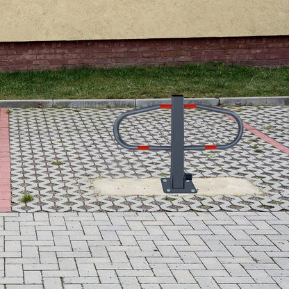 FIVMEN Verzinktes Parkplatzsperre | Klappbar mit Schlüsseln und Reflektierende Aufkleber