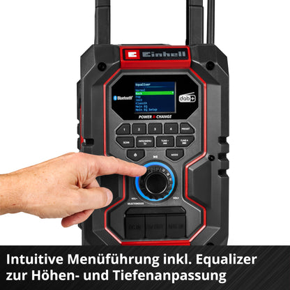 Einhell Cordless Construction Site Radio (TE-CR 18) Li DAB+/FM/BT - Solo Power X-Change without battery