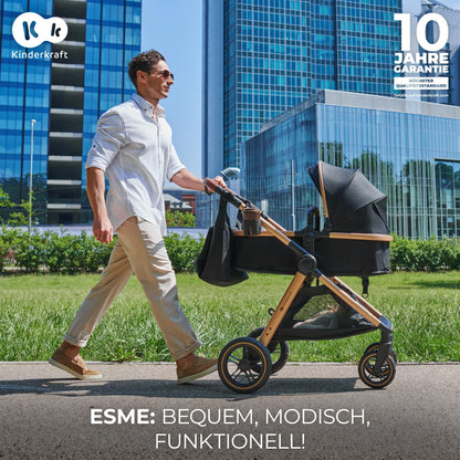 Kinderkraft ESME 3-in-1 Multifunktionskinderwagen: Babywanne, Sportwagen, Maxi-Cosi