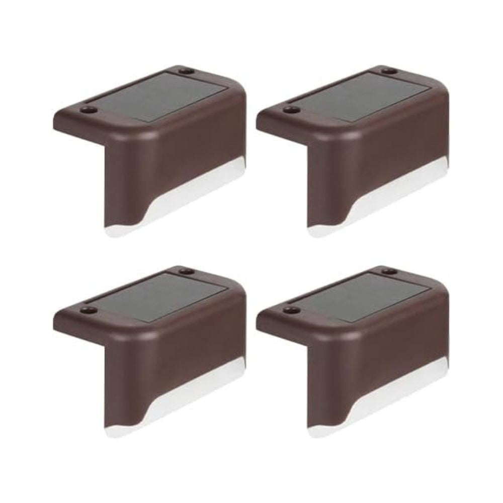 LED-Solar Zaunleuchten | Solarlampen für Garten/Außendekoration: Wasserfest (4 Stück)