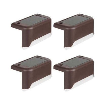 LED-Solar Zaunleuchten | Solarlampen für Garten/Außendekoration: Wasserfest (4 Stück)