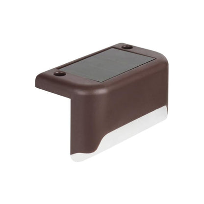 LED-Solar Zaunleuchten | Solarlampen für Garten/Außendekoration: Wasserfest (Braune Gehäuse)