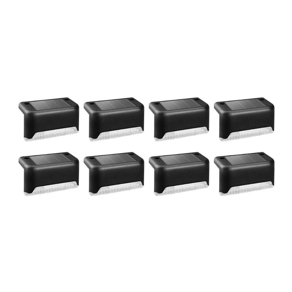 LED-Solar Zaunleuchten | Solarlampen für Garten/Außendekoration: Wasserfest (8 Stück)