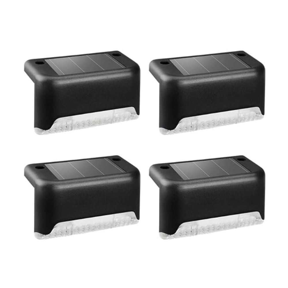 LED-Solar Zaunleuchten | Solarlampen für Garten/Außendekoration: Wasserfest (4 Stück)