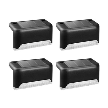 LED-Solar Zaunleuchten | Solarlampen für Garten/Außendekoration: Wasserfest (4 Stück)