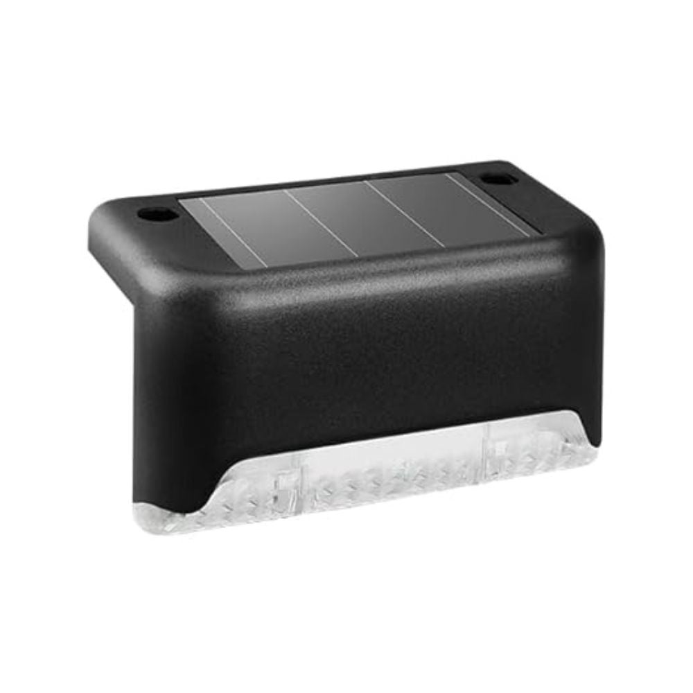 LED-Solar Zaunleuchten | Solarlampen für Garten/Außendekoration: Wasserfest (Schwarze Gehäuse))