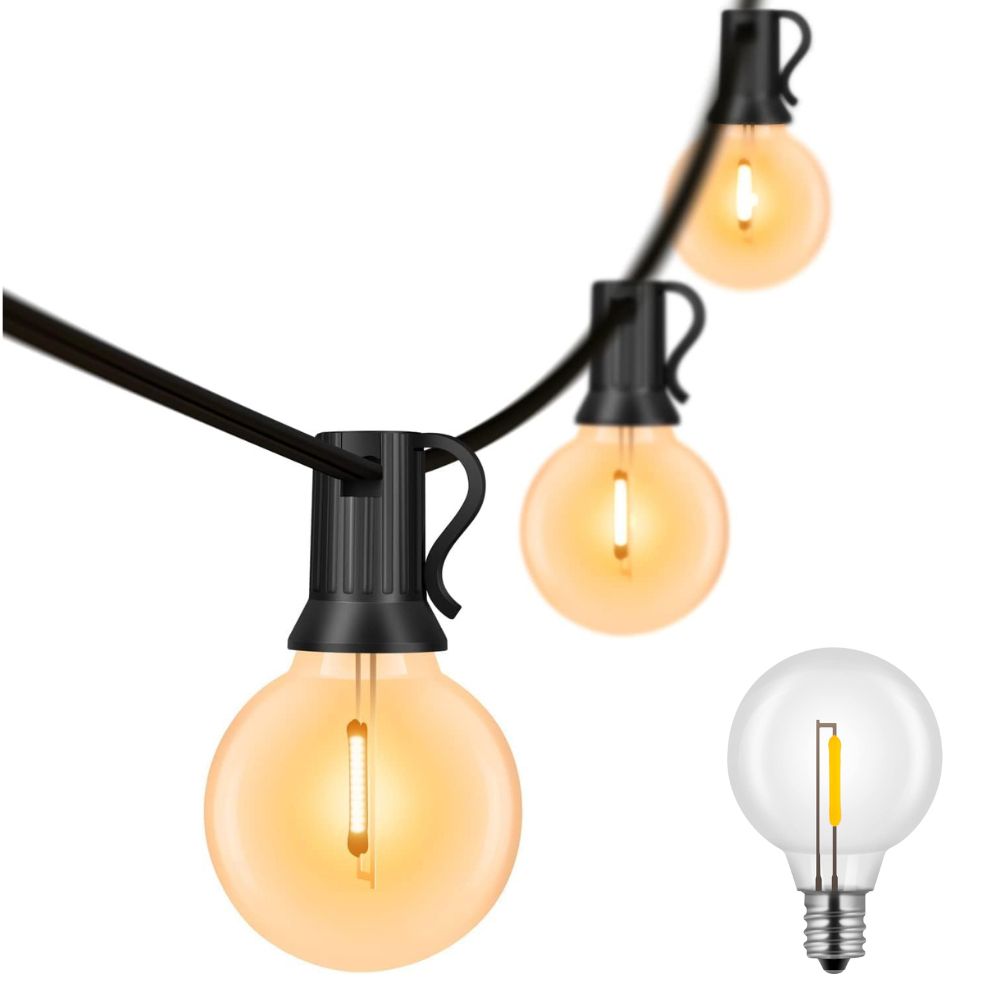 Outdoor Lichterkette mit G40 LED-Glühbirnen | Wasserdichte Außenbeleuchtung