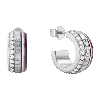 Tommy Hilfiger Jewelry Creolen für Damen aus Edelstahl mit Kristallen