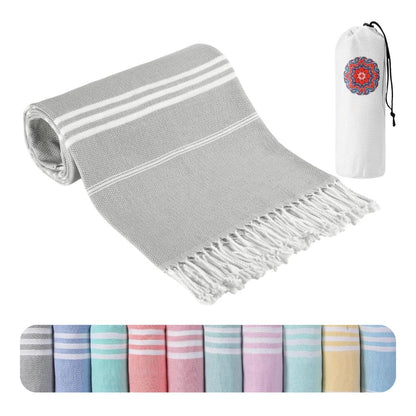 Strandtuch XXL für Damen und Herren: Hamamtuch aus türkischer Baumwolle, Schnelltrocknend