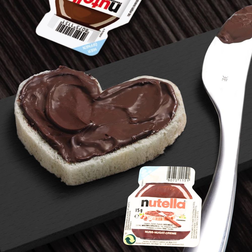 Nutella 'Ferrero' spread 120 x 15g each Mini format: 1.8kg supply for breakfast buffet