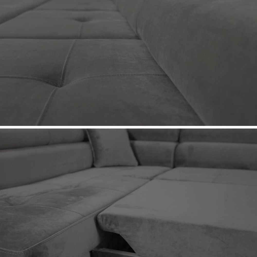 Premium 3-seater corner sofa with sleeping function 'Big PASTI U-shape' and bed box