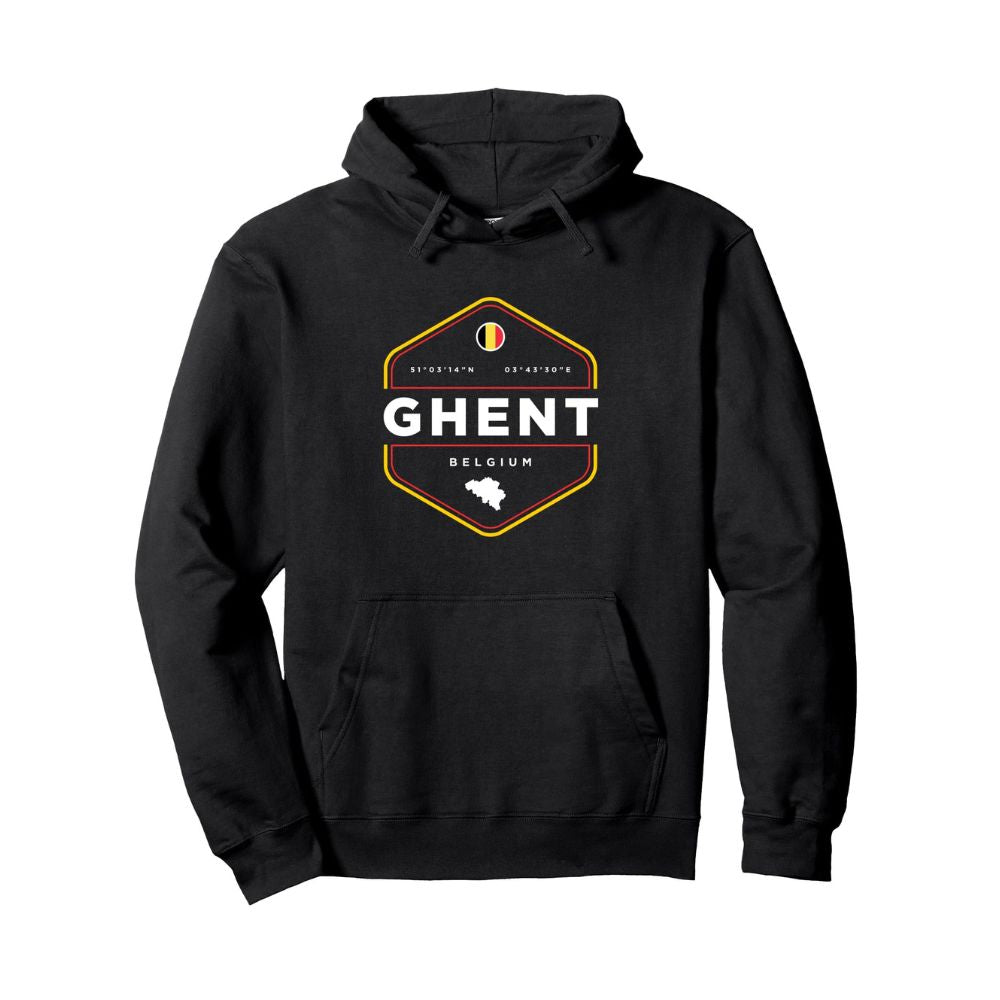 Ghent Belgium Hoodie | Klassischer Herren Kapuzenpullover