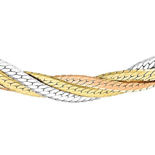 Carissima 375er Gold-Tricolor Damen-Fischgrätkette inkl. Geschenkbox